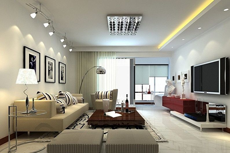 Дизайн зала в квартире - Мебель и освещение