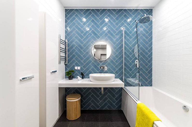 Синяя ванная комната дизайн фото