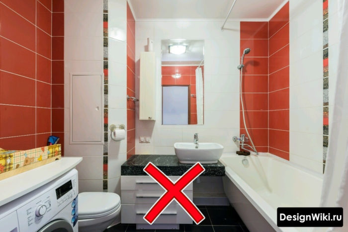 Ошибка при дизайне ванной комнаты в хрущевке